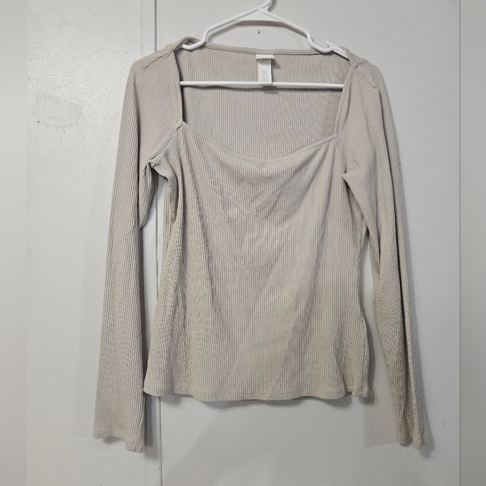 H&M Long Sleeve Block Neck Top!